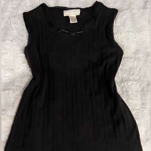 Vintage Black Tank Top With Bow